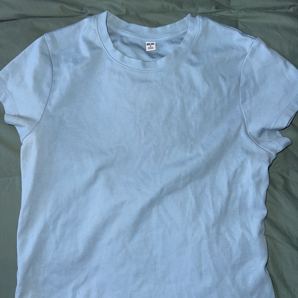 Uniqlo light Blue  Crew Neck T-Shirt